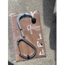 Qlipter Universal Karabiner mit extra Haken Farbe Stonegrey
