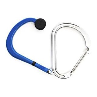 Qlipter Universal Karabiner mit Haken ocean blau für Kinderwagen