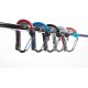 Qlipter Universal Karabiner mit Haken ocean blau für Kinderwagen