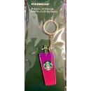 Starbucks Enamel Keychain Emaille Schlüsselanhänger Becher rot/violett