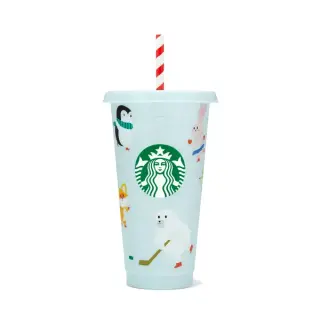 Starbucks Cold Cup Reusable Iceskate 24 oz