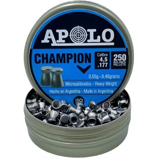 Apolo Champion Flachkopf 4,5mm .177 250 Stück 0,55g  für Luftgewehr