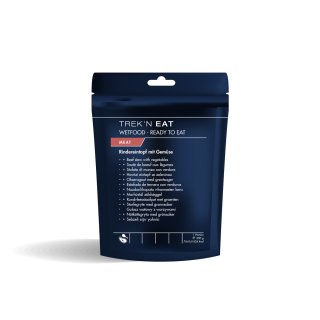 Trekn Eat Rindereintopf mit Gemüse? Wet Food Ready to Eat - Fertiggericht für Outdoor & Notvorrat - Ohne Kochen, direkt verzehrfertig - Langlebig & nahrhaft - Für Outdoor & Krisenvorsorge