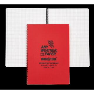 Modestone C45 Notebook Red 50 Blatt Ringbuch 297x210mm