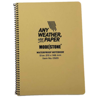 Modestone® A4 Side Spiral Notebook 210x297mm 50 Blatt -Tan
