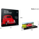 FRANZIS 55255 - VW Käfer Adventskalender rot, Metall Modellbausatz im Maßstab 1:43, inkl. Soundmodul und 52-seitigem Begleitbuch