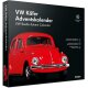 FRANZIS 55255 - VW Käfer Adventskalender rot, Metall Modellbausatz im Maßstab 1:43, inkl. Soundmodul und 52-seitigem Begleitbuch