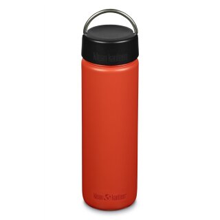 Klean Kanteen Edelstahl Wide 800ml Loop Cap rot tiger lily