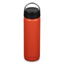 Klean Kanteen Edelstahl Wide 800ml Loop Cap rot tiger lily