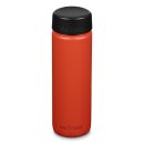 Klean Kanteen Edelstahl Wide 800ml Loop Cap rot tiger lily