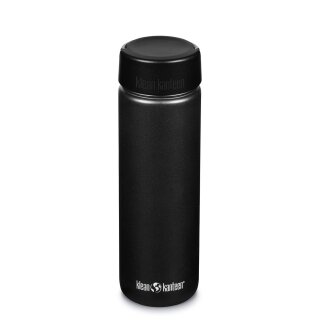 Klean Kanteen Edelstahl Wide 800ml Wide Loop Cap black schwarz