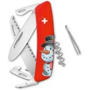 Swiza J06 JUNIOR CHRISTMAS Schneemann rot Kindermesser