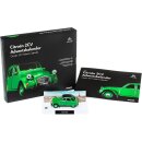 FRANZIS 55154 - Citroen 2CV Adventskalender grün, Metall Modellbausatz im Maßstab 1:32, inkl. Soundmodul und 50-seitigem Begleitbuch