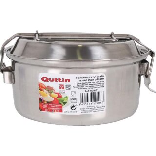 Privilege 52571 Lunchbox mit Teller, Edelstahl, mehrfarbig, 16 cm