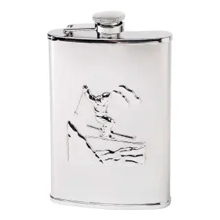 Herbertz Taschenflasche Flachmann Edelstahl Ski Après-Ski