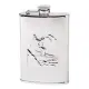 Herbertz Taschenflasche Flachmann Edelstahl Ski Après-Ski