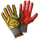 Dickies Profi Arbeitshandschuhe HD Cut Level 5 – Schnittschutzhandschuhe Grau/Rot L