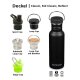 Klean Edelstahl Trinkflasche Classic 800ml Loop Cap Brushed