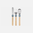 OPINEL Le Petit Gourmet Kinderbesteckset, 3-tlg., REGENBLAU