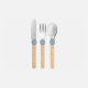 OPINEL Le Petit Gourmet Kinderbesteckset, 3-tlg., REGENBLAU