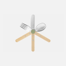 OPINEL Le Petit Gourmet Kinderbesteckset, 3-tlg., OLIVGRÜN