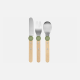 OPINEL Le Petit Gourmet Kinderbesteckset, 3-tlg., OLIVGRÜN