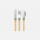 OPINEL Le Petit Gourmet Kinderbesteckset, 3-tlg., OLIVGRÜN