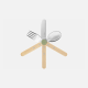 OPINEL Le Petit Gourmet Kinderbesteckset, 3-tlg., OLIVGRÜN