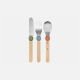 OPINEL Le Petit Gourmet Kinderbesteckset, 3-tlg., BUNT