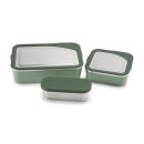 Klean Edelstahl Essensbehälter Lunchbox Rise 3er Set 1626ml dunkelgrün