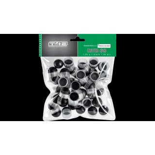 T4E Paintball Kugeln RUB Prec,Kaliber 0.68, 50 Stück Rubberballs bk