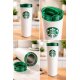 Starbucks Snow Tumbler white green lid insulated 476ml