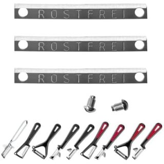 Westmark Ersatzteilset, 3 Klingen + 2 Schrauben, für diverse Westmark Schäler, Edelstahl, 11062250