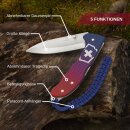 Victorinox Schweizer Taschenmesser Hunter Evoke Alox Blau/Rot Kordel