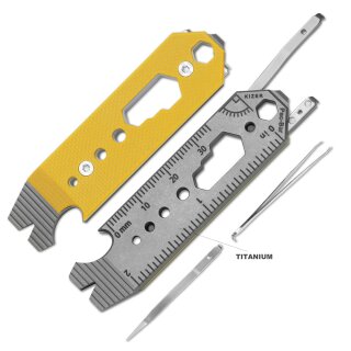 Kizer Pac Bar 10-in-1 Titan Multitool yellow