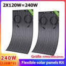 Flexibles Solarmodule 2*120W Solarpanel für Wohnmobil Balkonkraftwerk