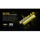Nitecore Li-Ion Akku 18650, 4000mAh High Performance