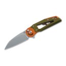 Fox Knives Metamorphosis Wharncliffe M390 Aluminum Green...