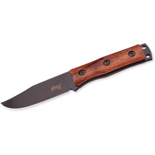Herbertz Gürtelmesser Cocobolo Holz Griff, braune Stecklederscheide