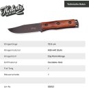 Herbertz Gürtelmesser Cocobolo Holz Griff, braune Stecklederscheide
