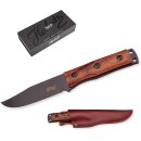 Herbertz Gürtelmesser Cocobolo Holz Griff, braune Stecklederscheide