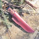 Herbertz Gürtelmesser Cocobolo Holz Griff, braune Stecklederscheide