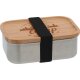 Edelstahldose mit Bambusdeckel und Gummiband 800 ml