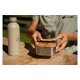 Edelstahldose mit Bambusdeckel und Gummiband 800 ml