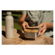 Edelstahldose mit Bambusdeckel und Gummiband 800 ml