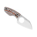 Kizer Nightjar AUS-10 Multicolor Vortex Pattern Micarta