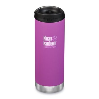 Klean Kanteen Berry Bright 476ml Isoliert mit Café Cap