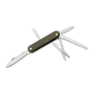 MKM Malga 5 MagnaCut Micarta Green Taschenmesser Italia