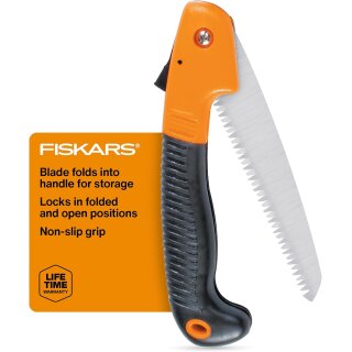 Gerber Fiskars 17,8 cm Klappsäge (9368) schwarz/orange