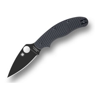Spyderco UK Penknife Salt Black G10 CPM MagnaCut Black Blade MagnaCut